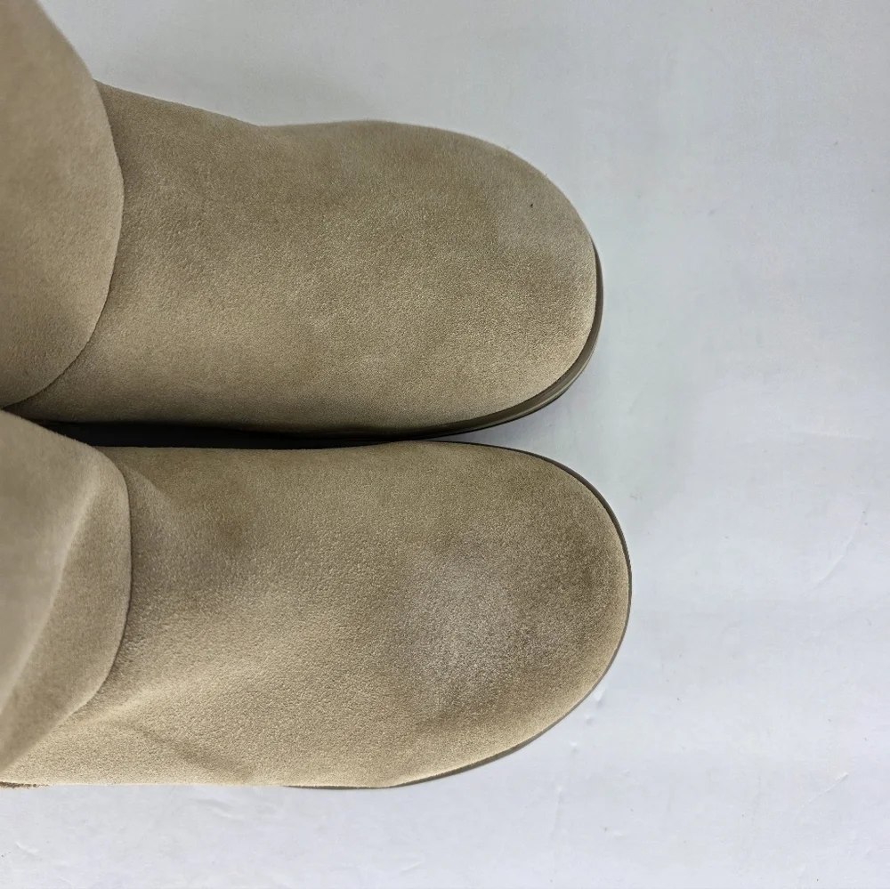 Sorel Women’s Glacy Winter Boots Size 7 Brown Tan Suede Waterproof Boots Slip on